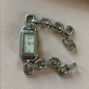 Coach silver watch